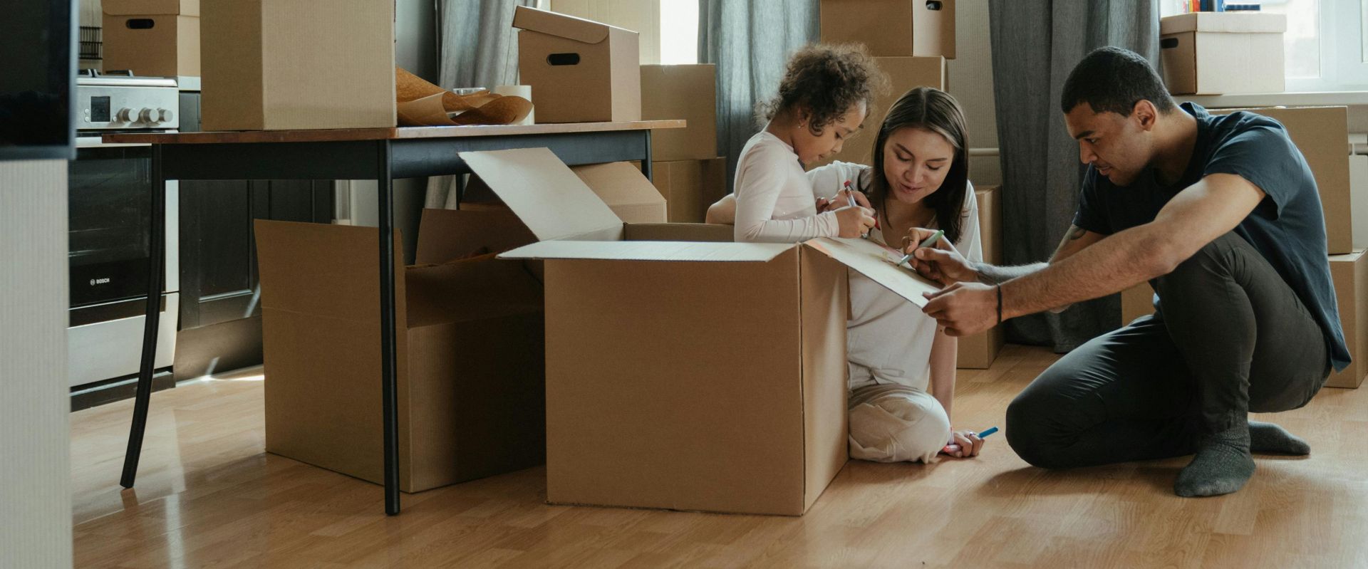 Family Unpacking After Moving
